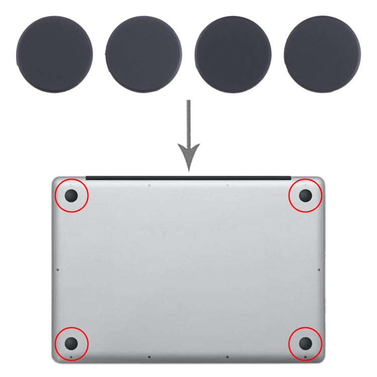 For MacBook Pro A2442 A2485 A2681 2021 2022 4 in 1 Bottom Case Rubber Mats
