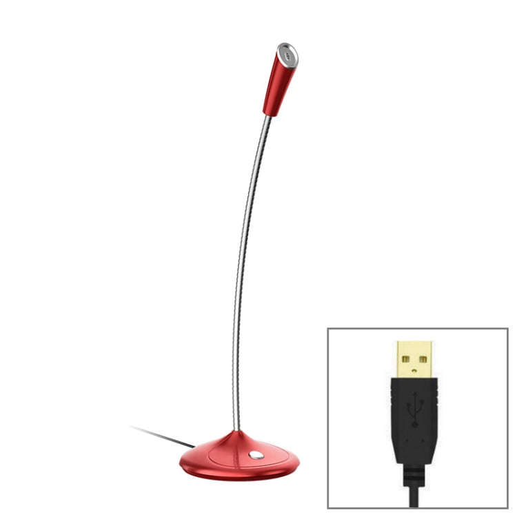 BK Desktop Gooseneck Adjustable USB Wired Audio Microphone, Built-in Sound Card, Compatible with ...