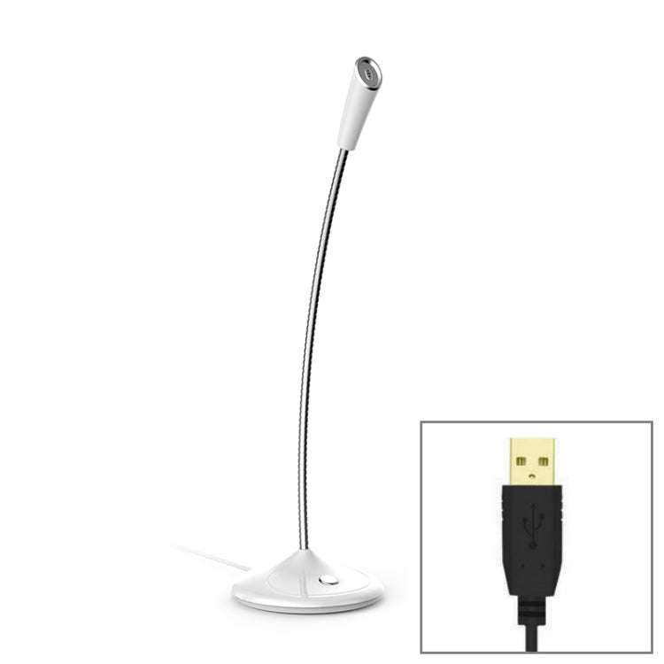 BK Desktop Gooseneck Adjustable USB Wired Audio Microphone, Built-in Sound Card, Compatible with ...