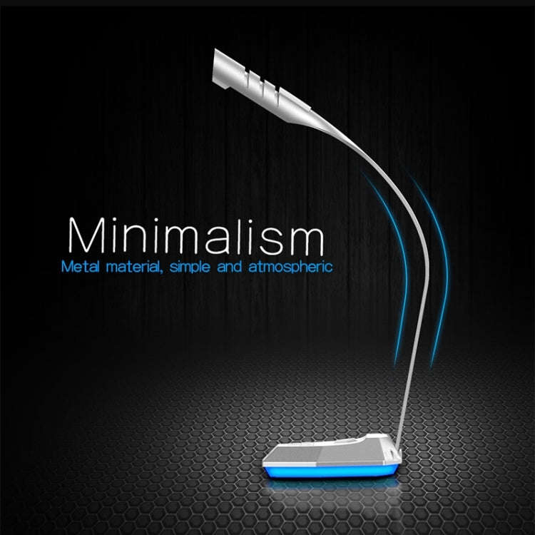 K3 Desktop Omnidirectional USB Wired Dual Mic Condenser Microphone with LED Night Light, Compatib...