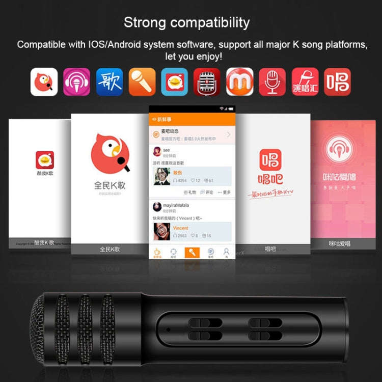 BGN-C7 Condenser Microphone Dual Mobile Phone Karaoke Live Singing Microphone Built-in Sound Card...