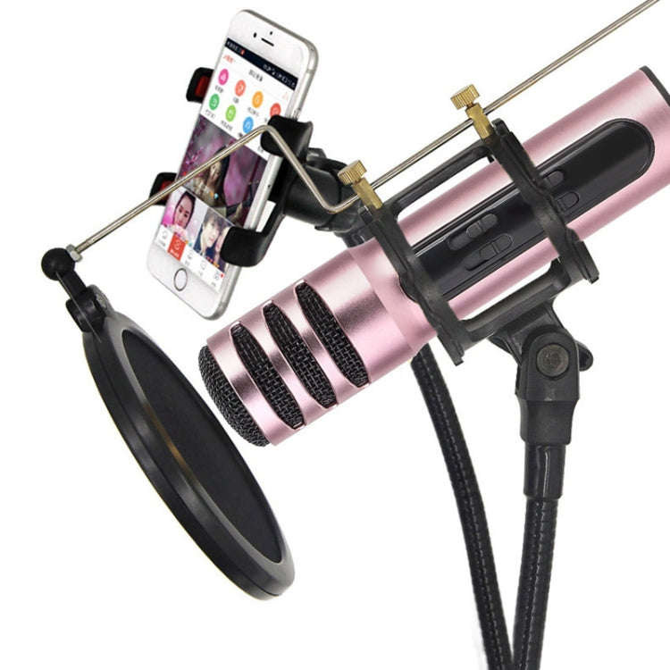 BGN-C7 Condenser Microphone Dual Mobile Phone Karaoke Live Singing Microphone Built-in Sound Card...