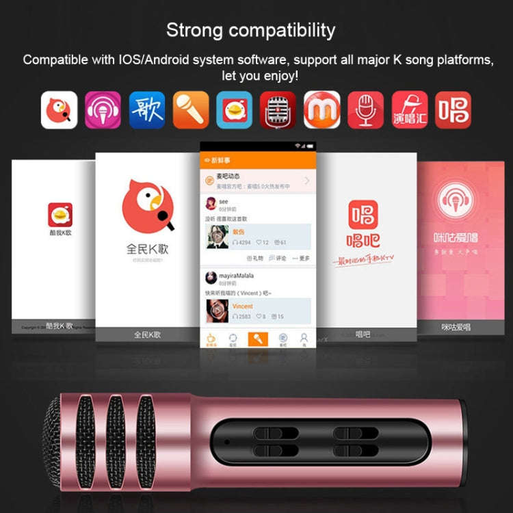BGN-C7 Condenser Microphone Dual Mobile Phone Karaoke Live Singing Microphone Built-in Sound Card...