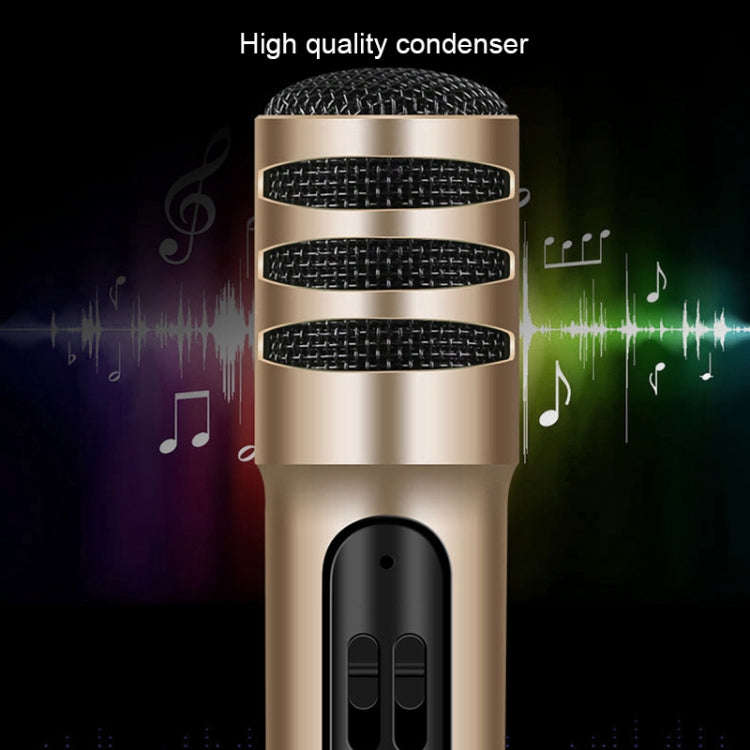 BGN-C7 Condenser Microphone Dual Mobile Phone Karaoke Live Singing Microphone Built-in Sound Card...