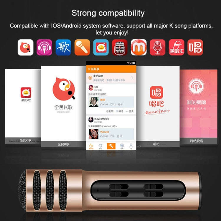 BGN-C7 Condenser Microphone Dual Mobile Phone Karaoke Live Singing Microphone Built-in Sound Card...