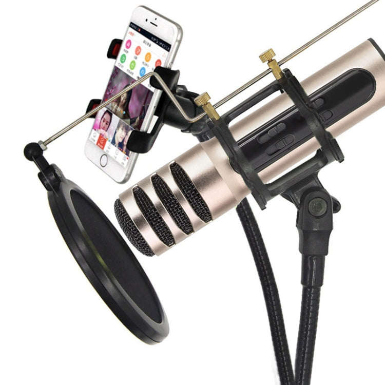 BGN-C7 Condenser Microphone Dual Mobile Phone Karaoke Live Singing Microphone Built-in Sound Card...