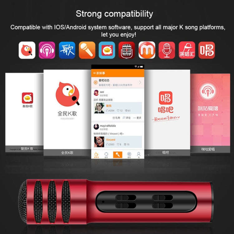 BGN-C7 Condenser Microphone Dual Mobile Phone Karaoke Live Singing Microphone Built-in Sound Card...