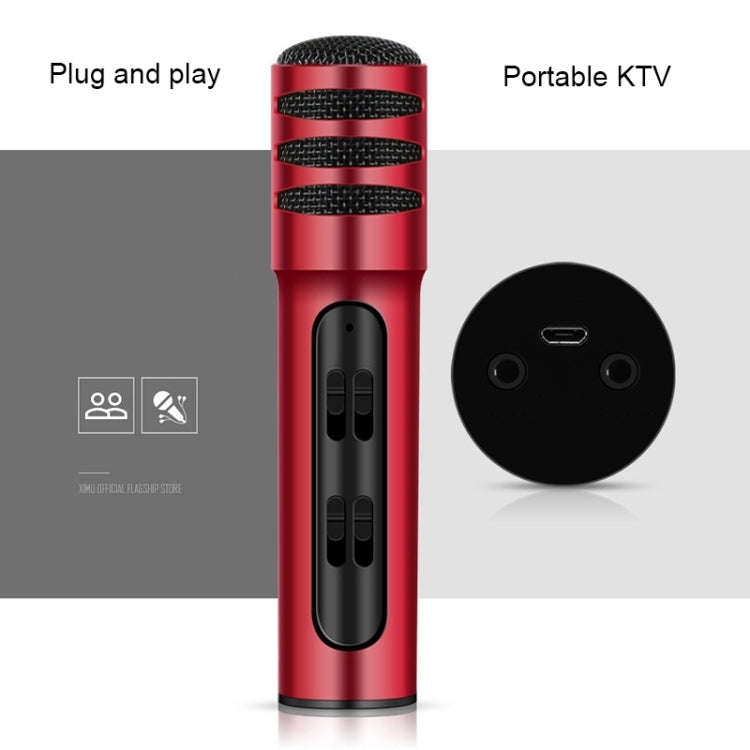 BGN-C7 Condenser Microphone Dual Mobile Phone Karaoke Live Singing Microphone Built-in Sound Card...