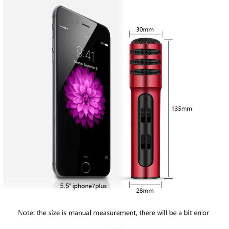 BGN-C7 Condenser Microphone Dual Mobile Phone Karaoke Live Singing Microphone Built-in Sound Card...