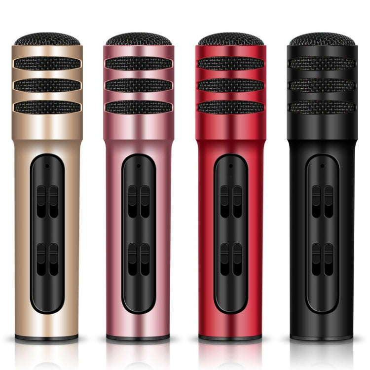 BGN-C7 Condenser Microphone Dual Mobile Phone Karaoke Live Singing Microphone Built-in Sound Card...