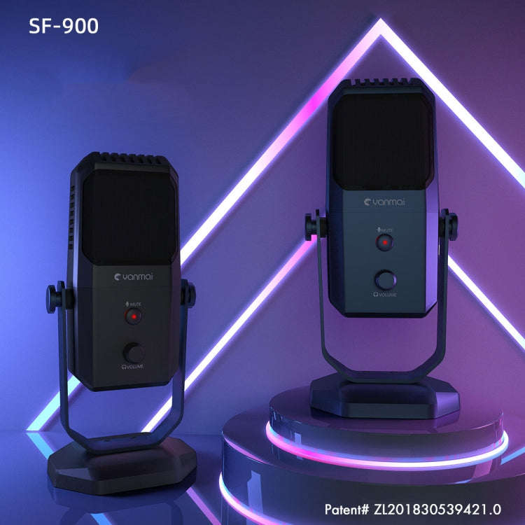 Yanmai SF-900 Multi-function Four Directivity Studio Recording Condenser Microphone with Desktop ...