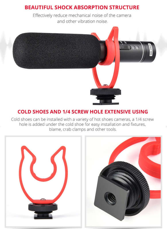YELANGU YLG9930B MIC05 Professional Interview Condenser Video Shotgun Microphone with 3.5mm Audio...
