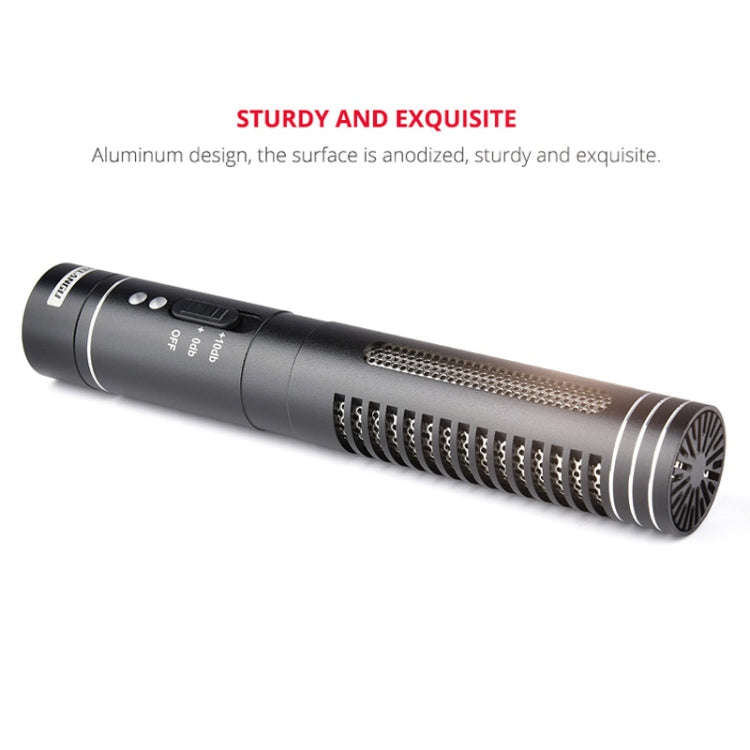YELANGU YLG9930B MIC05 Professional Interview Condenser Video Shotgun Microphone with 3.5mm Audio...