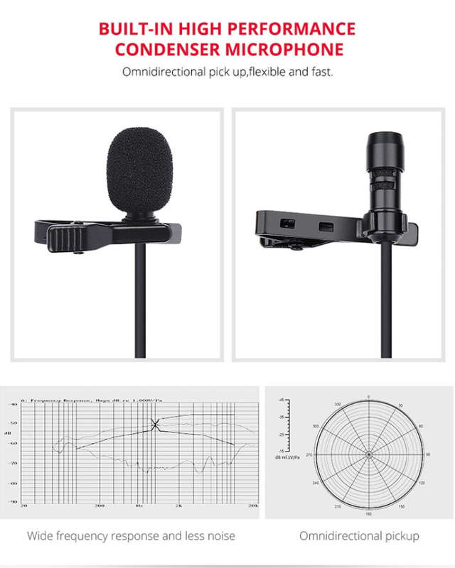 YELANGU YLG9926B MY2 Mini Lavalier Microphone for Mobile Phones / Tablets /  Digital Cameras (Black)