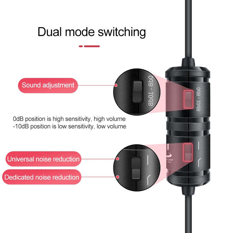 YICHUANG YC-VM30 USB-C / Type-C Dual Modes Lavalier Recording Microphone, Cable Length: 6m
