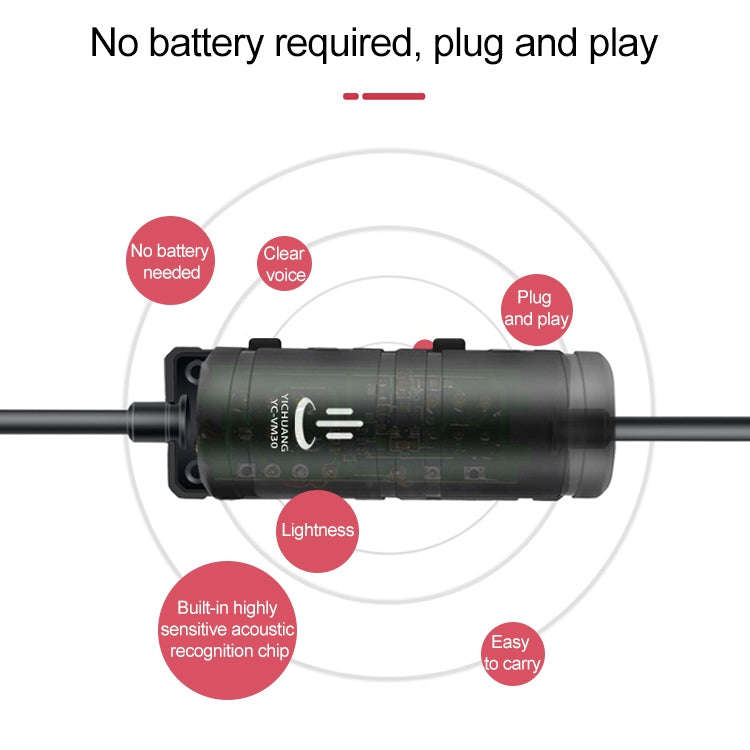 YICHUANG YC-VM30 USB-C / Type-C Dual Modes Lavalier Recording Microphone, Cable Length: 6m