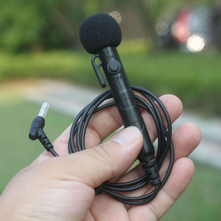 MK-7 3.5mm Elbow Head Handheld Loudspeaker Neck-mounted Microphone with Lanyard, Length: 1m (Black)