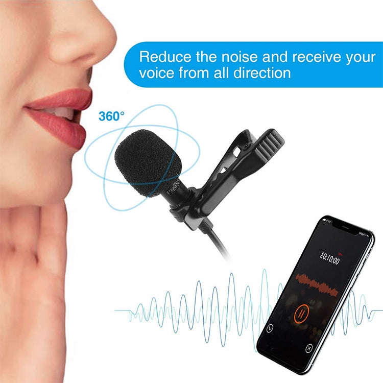 ZJ031MR Mono 3.5mm Straight Plug Tour Guide Megaphone Lavalier Wired Microphone, Length: 1.5m