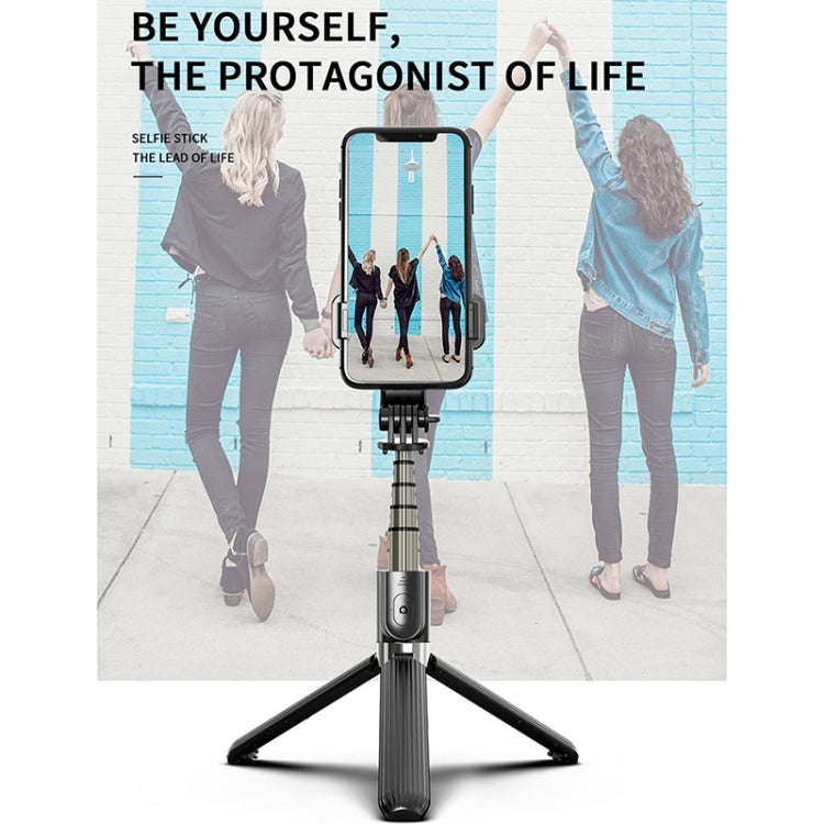 L03 Aluminum Alloy Foldable Bluetooth Tripod Selfie Stick (Black)
