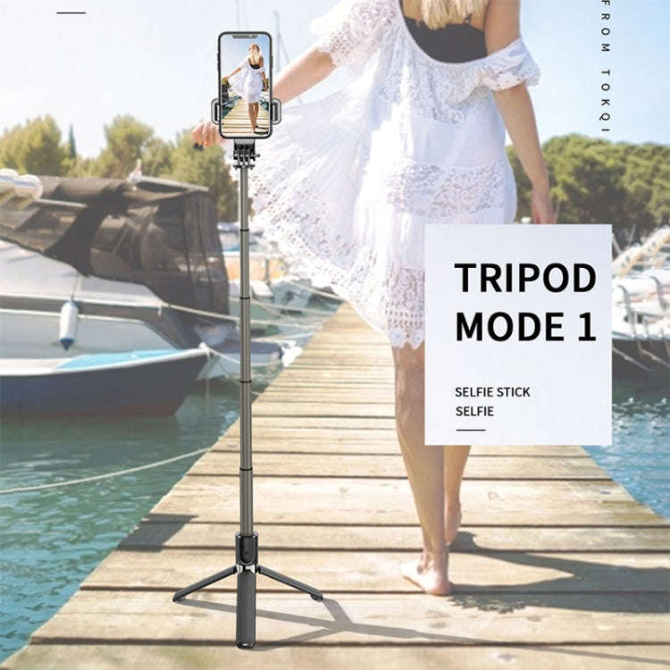 L03 Aluminum Alloy Foldable Bluetooth Tripod Selfie Stick (Black)