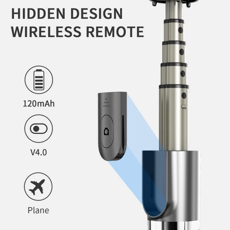 L03 Aluminum Alloy Foldable Bluetooth Tripod Selfie Stick (Black)