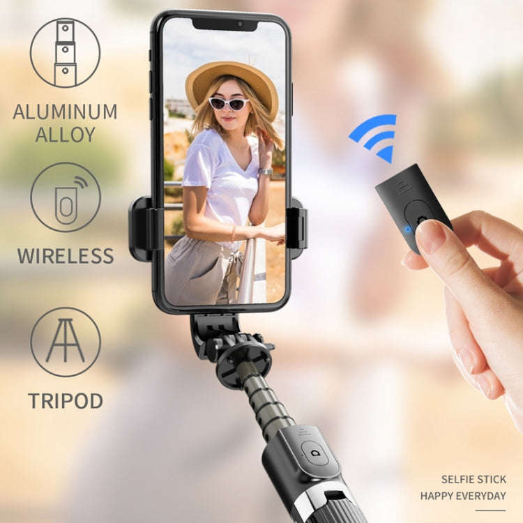 L03 Aluminum Alloy Foldable Bluetooth Tripod Selfie Stick (Black)