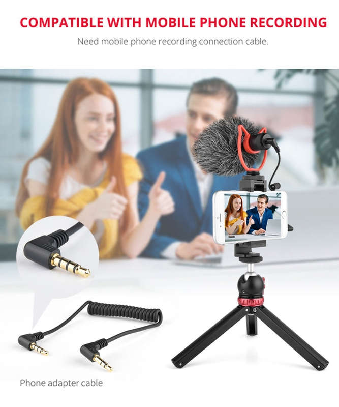 YELANGU MIC10 YLG9920A Professional Interview Condenser Video Shotgun Microphone with 3.5mm Audio...