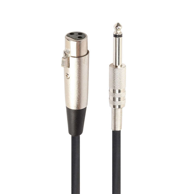 7.6m XLR 3-Pin Female to 1/4 inch (6.35mm) Mono Shielded Microphone Mic Cable