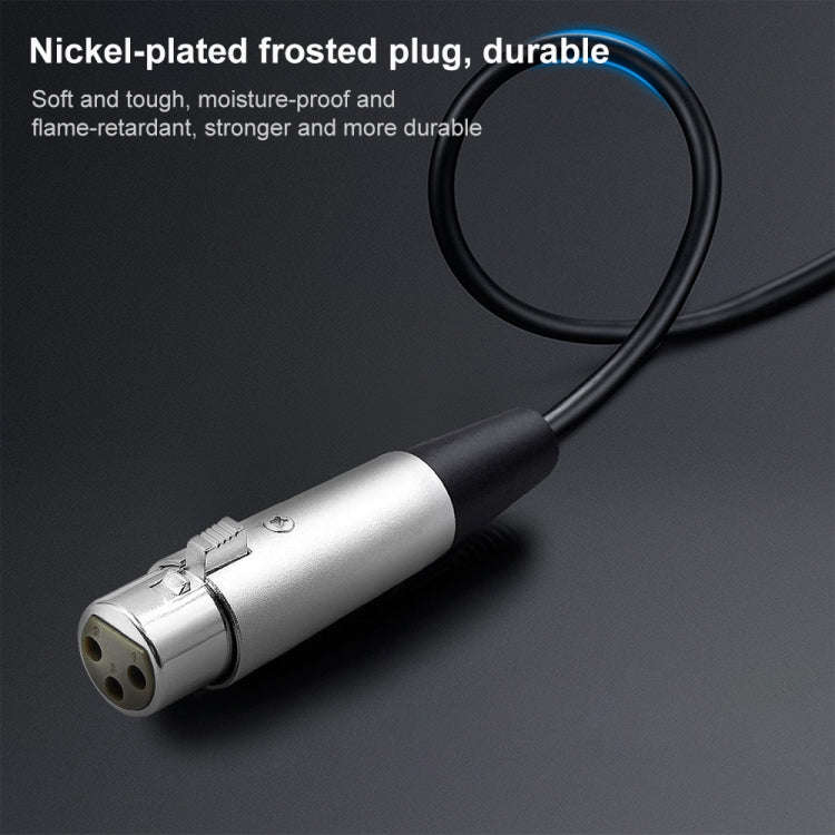 7.6m XLR 3-Pin Female to 1/4 inch (6.35mm) Mono Shielded Microphone Mic Cable