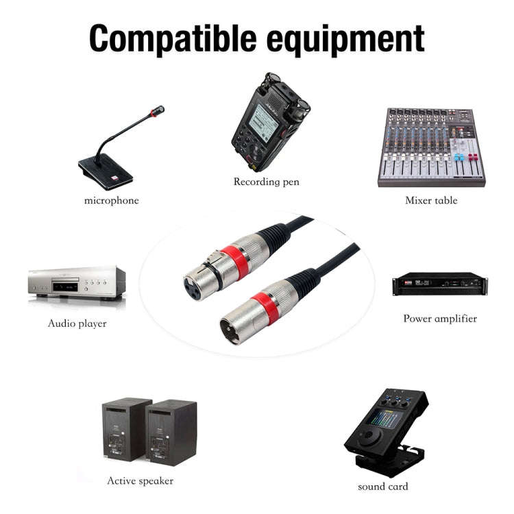 1m 3-Pin XLR Male to XLR Female MIC Shielded Cable Microphone Audio Cord
