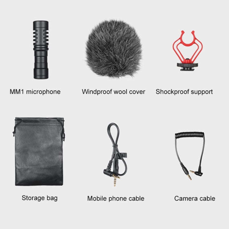 MM1 Live Recording Interview Intelligent Noise Reduction Condenser Microphone for Mobile Phone / ...