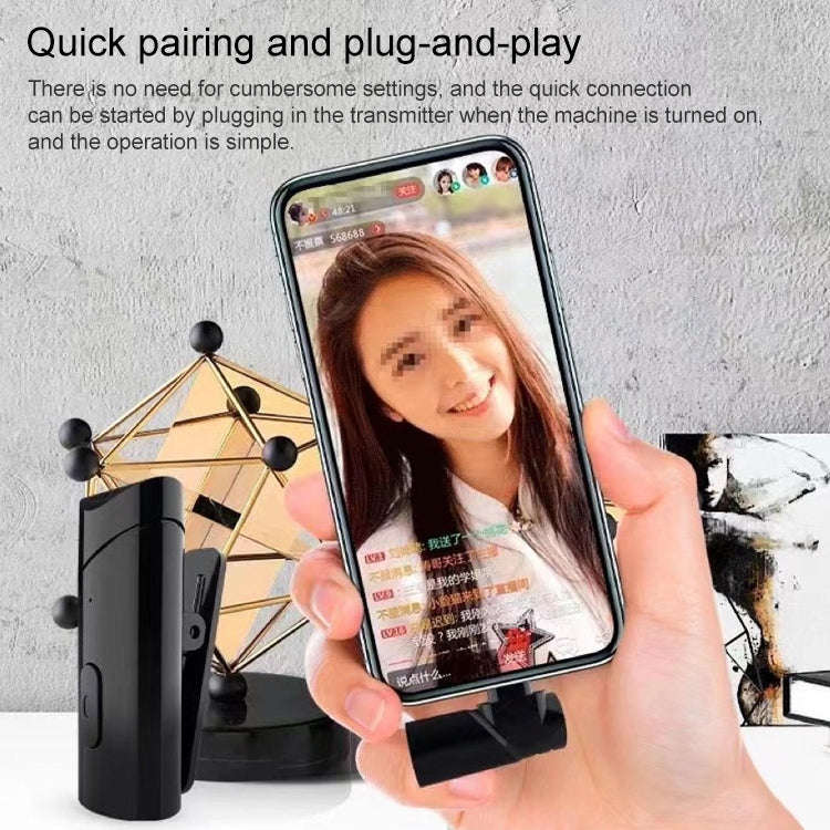 MY-M6 USB-C / Type-C Port Portable Smart Noise Reduction 2.4GHz Wireless Microphone with Clip