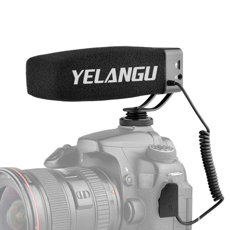 YELANG MIC09 Shotgun Gain Condenser Broadcast Microphone with Windshield for Canon / Nikon / Sony...