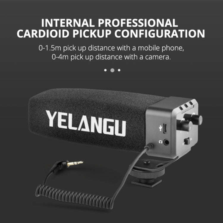 YELANG MIC09 Shotgun Gain Condenser Broadcast Microphone with Windshield for Canon / Nikon / Sony...