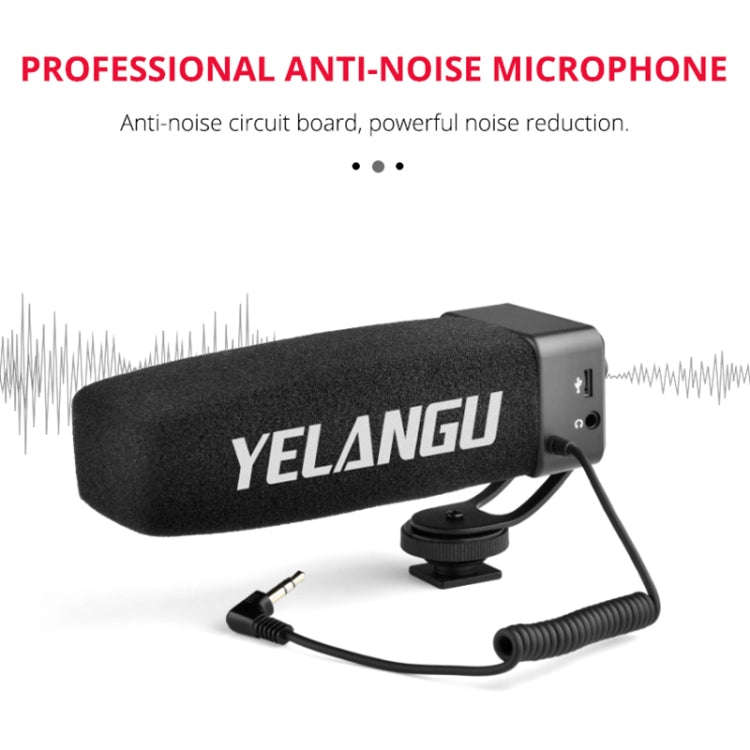 YELANG MIC09 Shotgun Gain Condenser Broadcast Microphone with Windshield for Canon / Nikon / Sony...