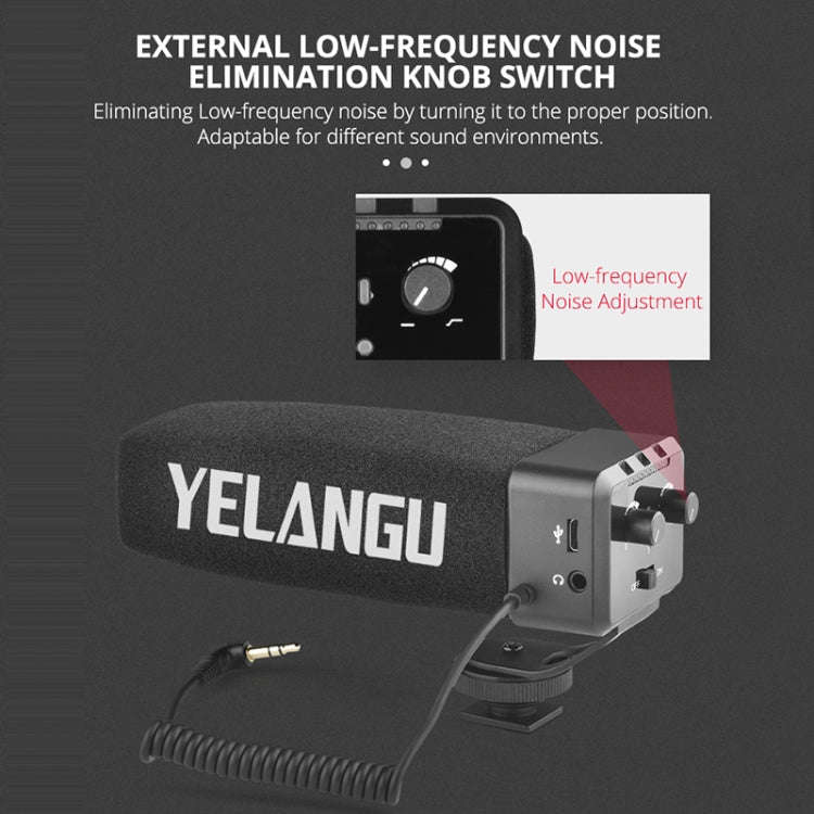 YELANG MIC09 Shotgun Gain Condenser Broadcast Microphone with Windshield for Canon / Nikon / Sony...