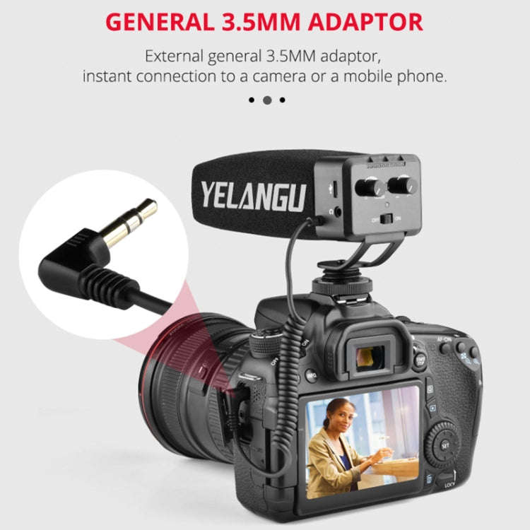 YELANG MIC09 Shotgun Gain Condenser Broadcast Microphone with Windshield for Canon / Nikon / Sony...
