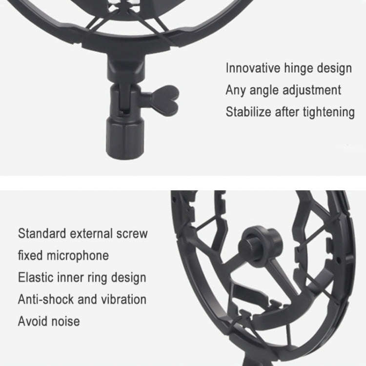 TEYUN T8 Live Microphone Metal Shockproof Bracket(Black)