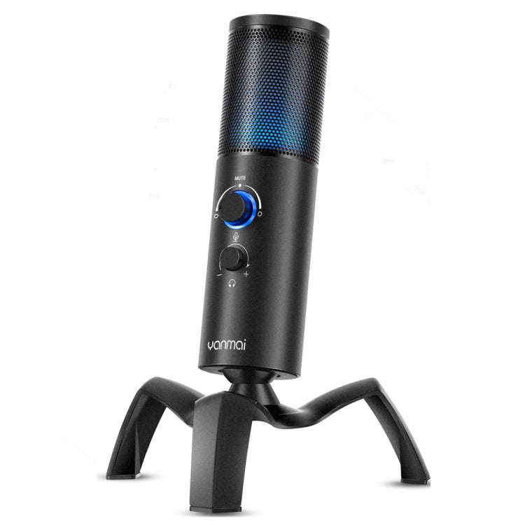 Yanmai Q18 USB Professional Computer Microphone Anchor Recording Karaoke Condenser Microphone (Bl...