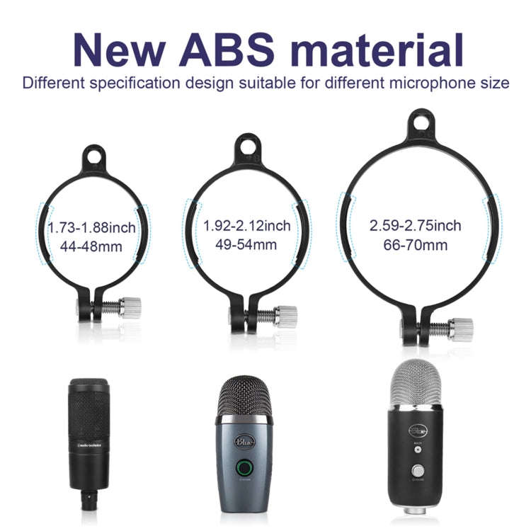 TEYUN PS-4x3 Condenser Microphone U-shaped Blowout Cover Desktop Bracket Audio Accessory Clip(Black)