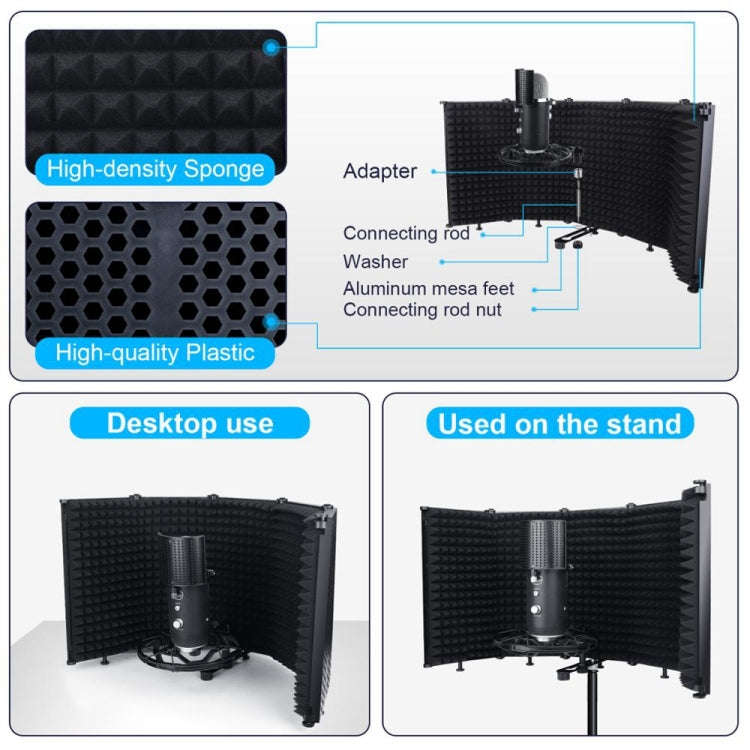 TEYUN S5 Microphone Soundproof Cover Windproof and Sound-absorbing Accessories(Black)