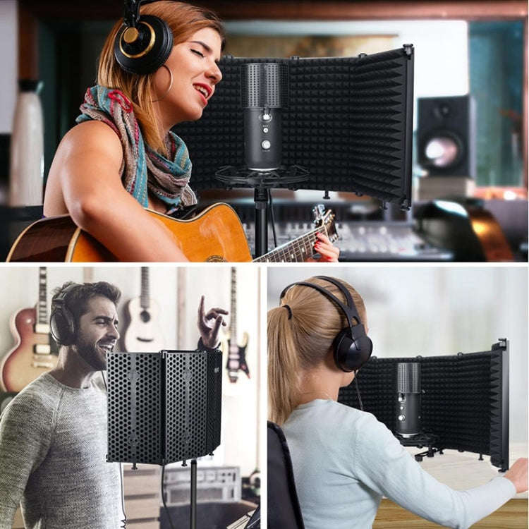 H-3 Microphone Soundproof Cover Wind Screen Noise Reduction Bracket (Black)