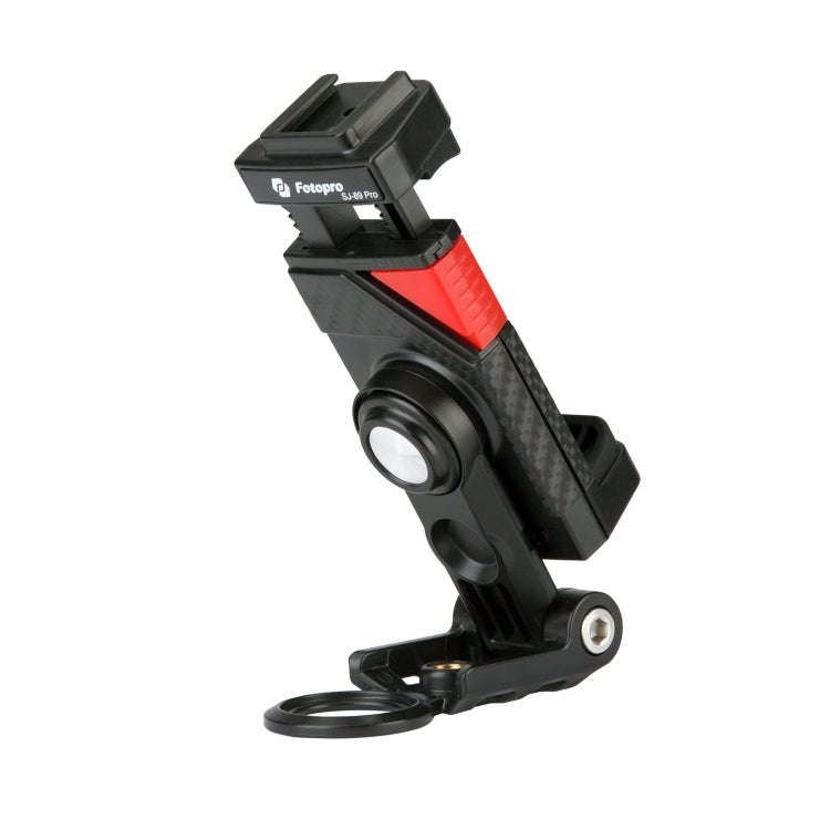 Fotopro SJ-89 Pro Carbon Fiber Texture Horizontal and Vertical Tripod Mount Adapter Phone Clamp B...