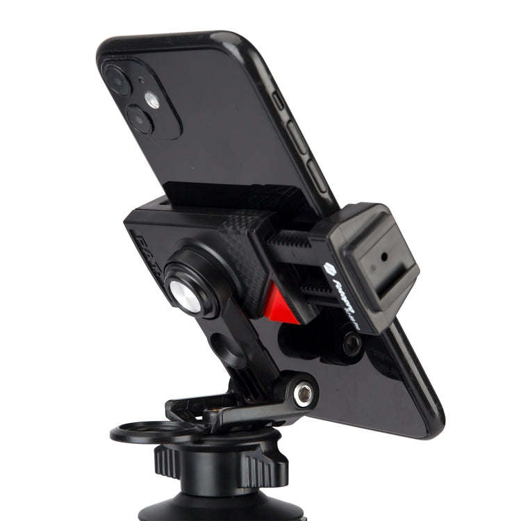 Fotopro SJ-89 Pro Carbon Fiber Texture Horizontal and Vertical Tripod Mount Adapter Phone Clamp B...