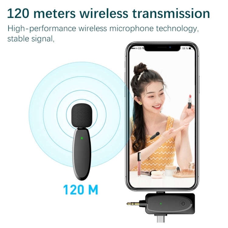 AP003 Mini Smart Noise Reduction Wireless Lavalier Microphone(Black)