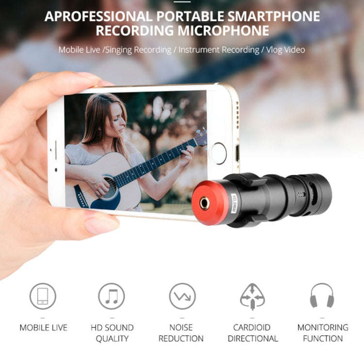 YELANGU MIC06 Live Broadcast Smartphone Recording Microphone (Black)