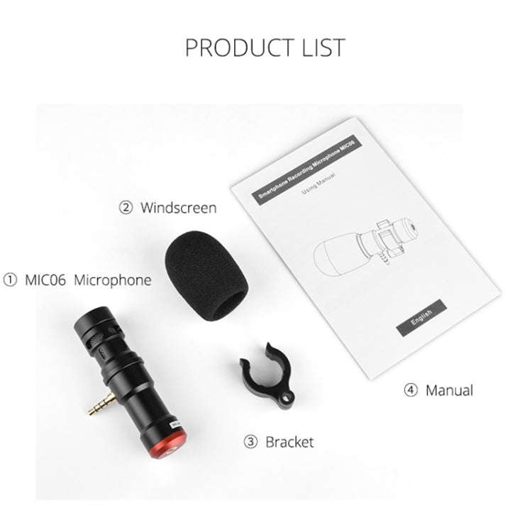 YELANGU MIC06 Live Broadcast Smartphone Recording Microphone (Black)