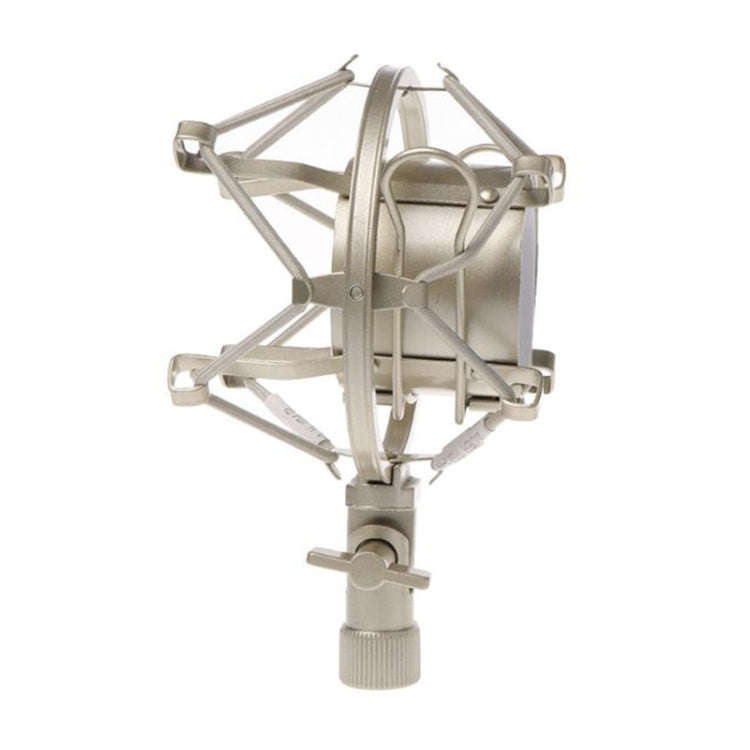 Condenser Microphone 50mm Metal Shockproof Mount Holder (Silver)