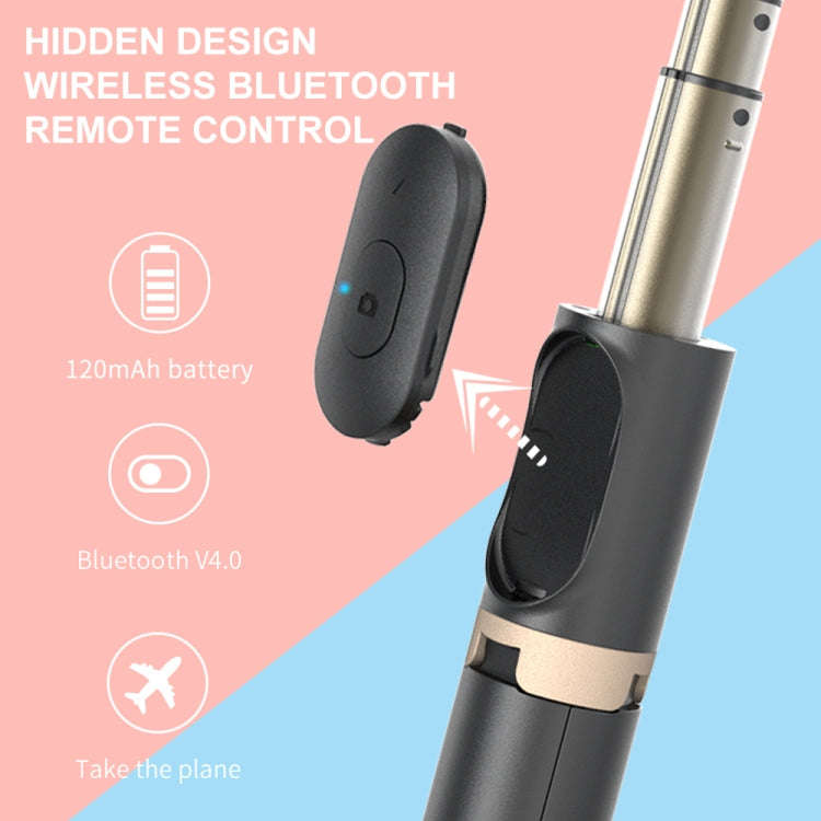 Q03 Bluetooth Remote Control Tripod Selfie Stick Phone Holder (Black)