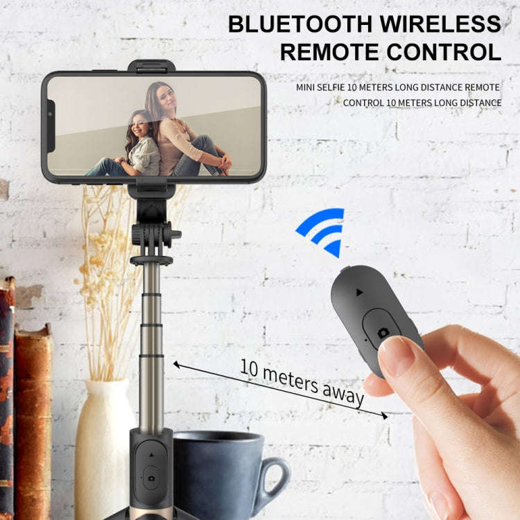 Q03 Bluetooth Remote Control Tripod Selfie Stick Phone Holder (Black)